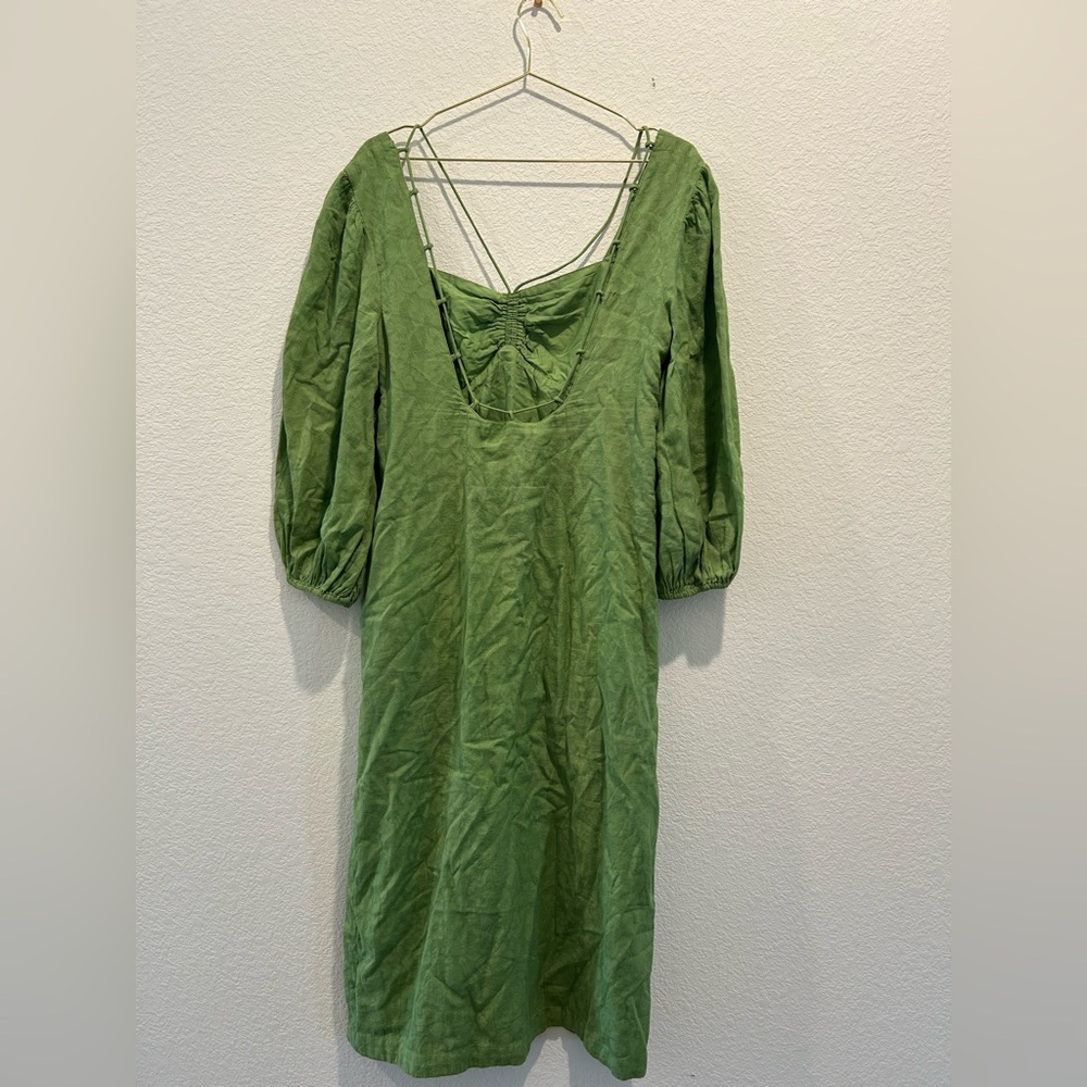 Maeve by Anthropologie Green floral Textured Dress - Picture 6 of 9